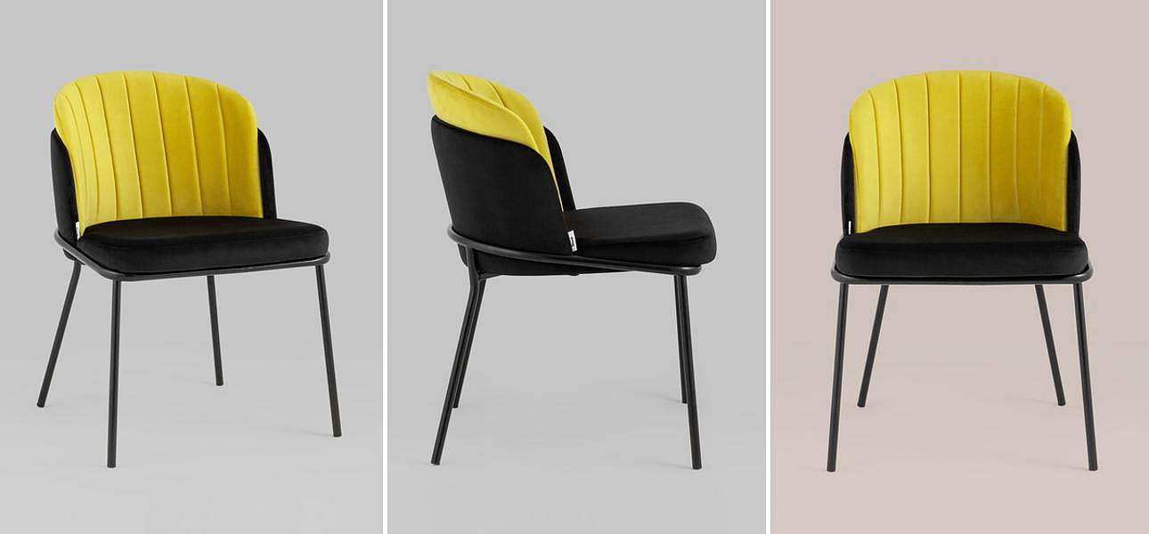 Стул Penelope Chair Желтый Цвет Металлические Ножки Стул Penelope Chair Желтый Цвет Металлические Ножки - Loft-Concept в Костроме