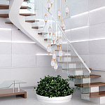 Большая каскадная люстра с хрустальными подвесками Esme Drops Crystal Brass Cascade Chandelier 25 варинант исполнения - 2 | Loft Concept в Костроме