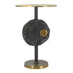 Столик приставной с абстрактным основанием и акцентом в виде золотистого диска Heavenly Space варинант исполнения - 1 | Loft Concept в Костроме