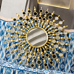 Зеркало-солнце в раме из металла с золотыми с лучами Rays of Peace варинант исполнения - 3 | Loft Concept в Костроме