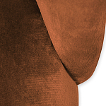 Стул с мягкой оранжевой обивкой из велюра и подъемно-поворотным механизмом на черных колесиках Harper Orange варинант исполнения - 4 | Loft Concept в Костроме