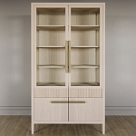 Витрина Primo со стеклянными фасадами и буфетом шпон Светлый дуб варинант исполнения - 2 | Loft Concept в Костроме