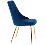 Стул в темно-синей велюровой обивке Ward Dark Blue Velour Chair варинант исполнения - 3 | Loft Concept в Костроме