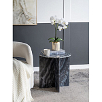 Столик кофейный с столешницей из черного мрамора Compact Black Marble Table варинант исполнения - 7 | Loft Concept в Костроме