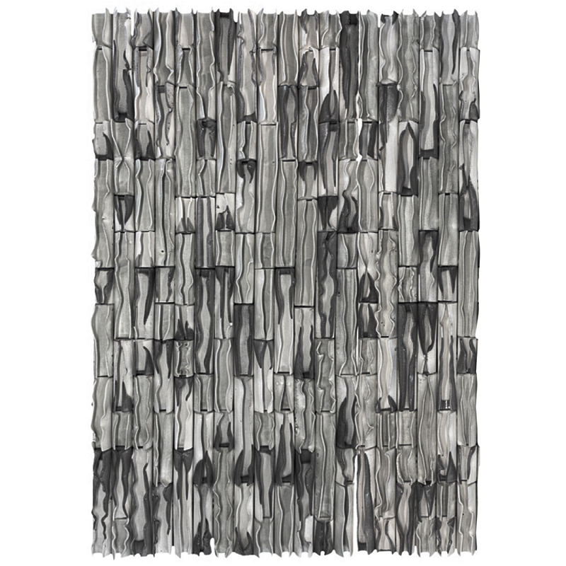 Объемное Панно на стену Grey Micro Waves Серый в Костроме | Loft Concept 