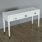 Дизайнерский Письменный стол Elsa Dreams White с тремя ящиками варинант исполнения - 3 | Loft Concept в Костроме