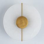 Бра с плафоном из камня в форме диска Buccio Stone Disk Wall Lamp варинант исполнения - 3 | Loft Concept в Костроме