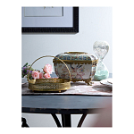 Блюдо фарфоровое с бронзовой ручкой Paradise Dish with Handle варинант исполнения - 2 | Loft Concept в Костроме