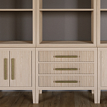 Модульный стеллаж Primo из трех составных элементов Светлый дуб варинант исполнения - 6 | Loft Concept в Костроме