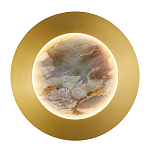 Бра в форме диска цвета латунь Brass Borders варинант исполнения - 1 | Loft Concept в Костроме