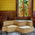 Дизайнерский модульный диван волнистой формы с цветным принтом Poltronova Superonda Sofa варинант исполнения - 23 | Loft Concept в Костроме