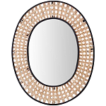 Настенное овальное зеркало в раме из ротанга Ellery Rattan Wicker Mirror варинант исполнения - 1 | Loft Concept в Костроме
