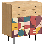 Комод с принтом на ящиках Elise Chest of Drawers варинант исполнения - 7 | Loft Concept в Костроме