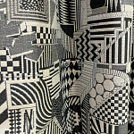 Мебельная ткань Шенилл черно-белый принт 280 см T3-44 варинант исполнения - 1 | Loft Concept в Костроме