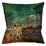 Подушка декоративная Париж ночной Impressionism in Art варинант исполнения - 1 | Loft Concept в Костроме