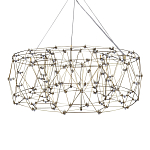 Люстра с тонкой металлической конструкцией цвета золото Quasar варинант исполнения - 2 | Loft Concept в Костроме