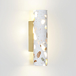 Бра с цилиндрическим белым бетонным плафоном Terrazzo Light варинант исполнения - 1 | Loft Concept в Костроме