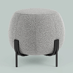 Пуф в ткани букле серого цвета Pikelet варинант исполнения - 2 | Loft Concept в Костроме