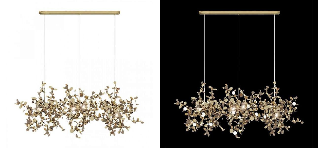 Люстра Terzani Argent Suspension Linear Gold длина 85 см Люстра Terzani Argent Suspension Linear Gold длина 85 см - Loft-Concept в Костроме
