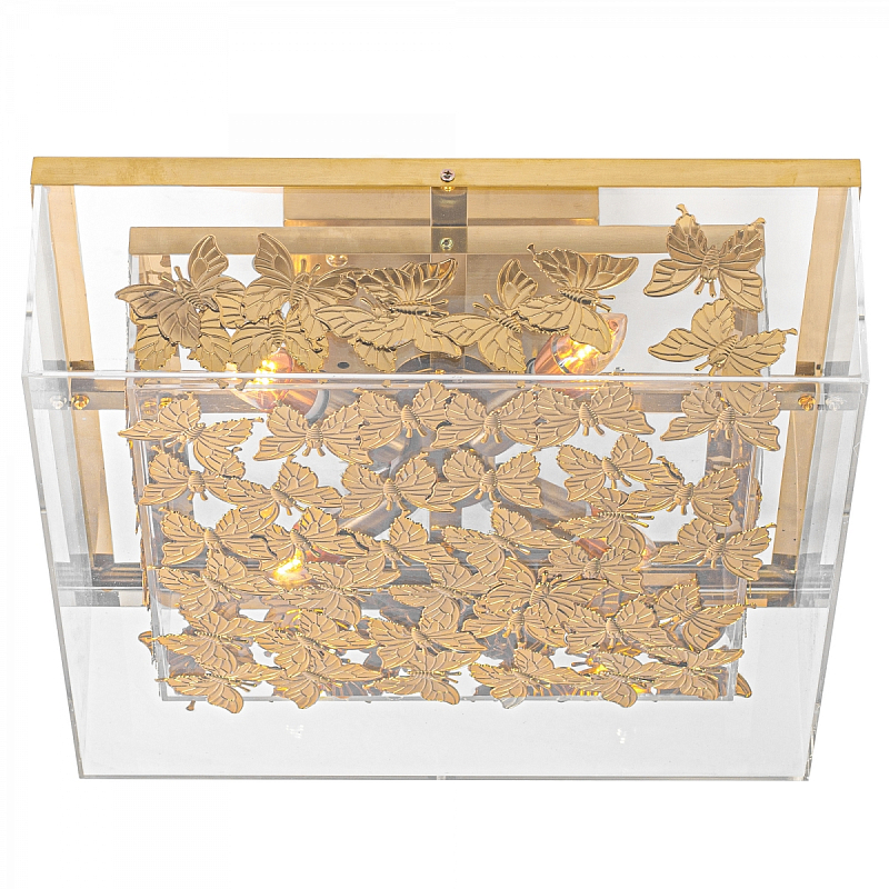Butterfly Flush-Mount Ceiling Light Золотой Прозрачное Стекло Butterfly Flush-Mount Ceiling Light Золотой Прозрачное Стекло в Костроме | Loft Concept