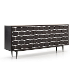 Дизайнерский комод чёрный с фактурным фасадом Billy варинант исполнения - 1 | Loft Concept в Костроме