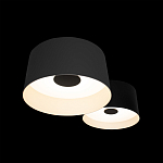 Потолочный светильник с 2-мя цилиндрическими абажурами серого и черного цвета Urban Dome варинант исполнения - 6 | Loft Concept в Костроме