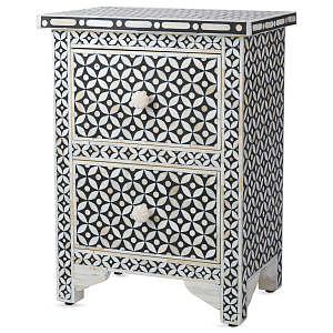 Тумба Neela Bone Inlay Two-drawer Chest