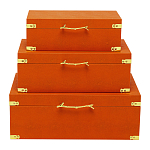 Комплект оранжевых чемоданов Golden Twigs варинант исполнения - 1 | Loft Concept в Костроме