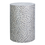 Столик с инкрустацией с перламутровым узором Flower Grey варинант исполнения - 1 | Loft Concept в Костроме