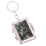 Зеркало брелок складное двухстороннее из натурального камня Серафинит Stone Mirrors варинант исполнения - 1 | Loft Concept в Костроме