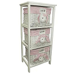 Стеллаж для детской с животными с плетенными корзинами Cute Elephant варинант исполнения - 1 | Loft Concept в Костроме