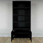 Книжный Стеллаж Elsa Dreams Black с задней стенкой варинант исполнения - 4 | Loft Concept в Костроме