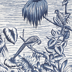 Обои ручная роспись Le Brésil Mer Bleue варинант исполнения - 1 | Loft Concept в Костроме