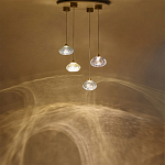 Подвесной светильник с прозрачным стеклянным плафоном округлой формы Effervia  варинант исполнения - 5 | Loft Concept в Костроме