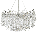 Люстра с хрустальными подвесками на металлических ветках Fairytree Light Silver Chandelier 18 варинант исполнения - 1 | Loft Concept в Костроме