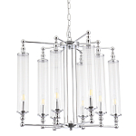 Люстра с 8-ю прозрачными цилиндрическими плафонами Jeanette варинант исполнения - 1 | Loft Concept в Костроме