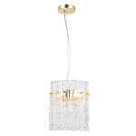 Подвесной светильник цилиндрической формы с текстурными стеклянными элементами Textured Glass Chandelier варинант исполнения - 1 | Loft Concept в Костроме