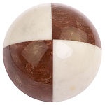 Шар декоративный из натуральных камней Лемезит и Мрамор Белый Natural Stone Spheres варинант исполнения - 3 | Loft Concept в Костроме