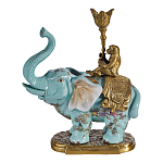 Подсвечник в виде слона из фарфора с бронзовыми элементами Elephant in the Garden of Eden варинант исполнения - 1 | Loft Concept в Костроме