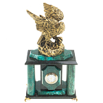 Часы настольные из натурального камня с декором в виде орла Eagle Stone Clock варинант исполнения - 5 | Loft Concept в Костроме