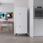 Комод белый с 4-мя дверцами на металлических ножках SPARK MULTIPURPOSE CABINET WHITE варинант исполнения - 10 | Loft Concept в Костроме