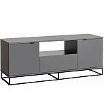 ТВ-тумба цвета графит с  2-мя дверцами и ящиком Strict Lines варинант исполнения - 1 | Loft Concept в Костроме