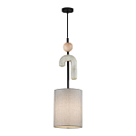 Подвесной светильник с серым тканевым плафоном Flourish варинант исполнения - 2 | Loft Concept в Костроме