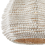 Подвесной светильник в форме купола с декором из круглых деревянных бусин White Wooden Beads Chandelier варинант исполнения - 1 | Loft Concept в Костроме