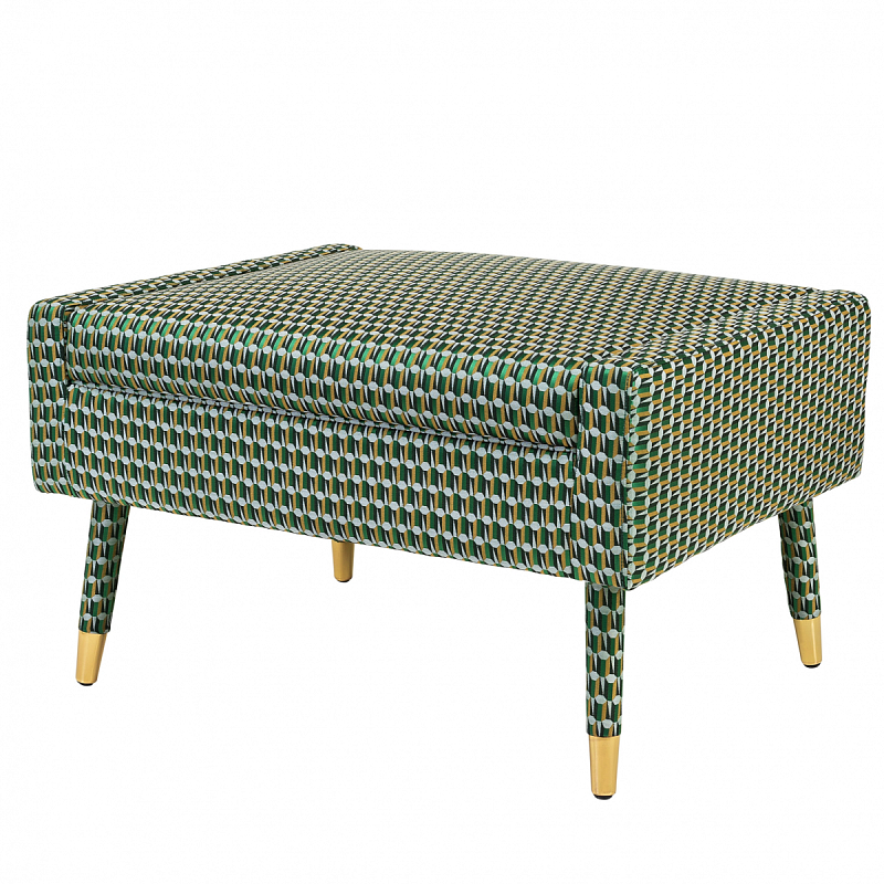 BALHAM FOOTSTOOL Пуф Зеленый Золотой BALHAM FOOTSTOOL Пуф Зеленый Золотой в Костроме | Loft Concept
