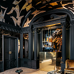 Обои ручная роспись в стиле Арт-деко Symphony Original colourway on Flint silk dupion варинант исполнения - 4 | Loft Concept в Костроме