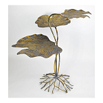 Столик приставной с тремя столешницами Тропические листья Tropical Forest gold варинант исполнения - 3 | Loft Concept в Костроме