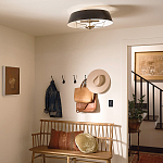 Подвесной светильник с конусовидным металлическим абажуром черного цвета Kichler варинант исполнения - 19 | Loft Concept в Костроме