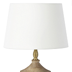 Настольная лампа деревянная с белым абажуром Wooden Table Lamp варинант исполнения - 5 | Loft Concept в Костроме