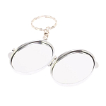 Зеркало брелок карманное двухстороннее из натурального камня Оникс Silver Stone Mirrors варинант исполнения - 3 | Loft Concept в Костроме